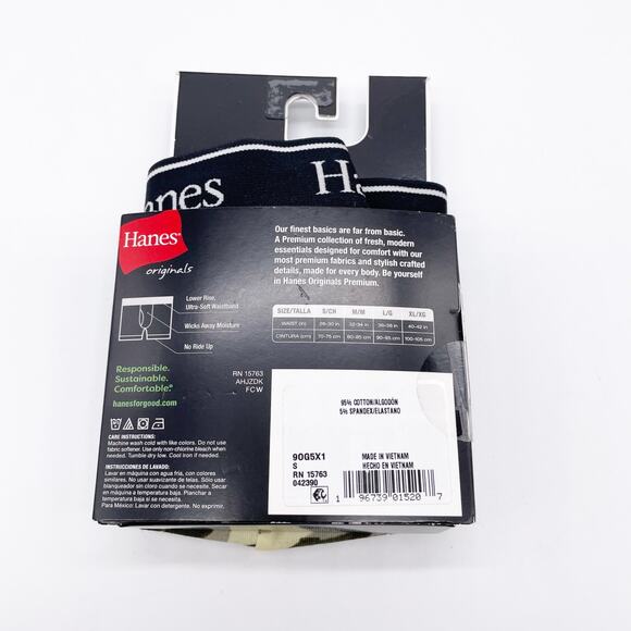 Hanes Men's Premium Stretch Boxer Brief Modern Fit Green Camouflage S 28-30" - Picture 2 of 2